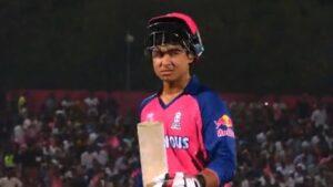 Vaibhav Suryavanshi during going Pavilion